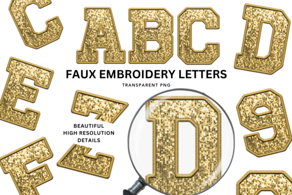Faux Embroidery Sequin Alphabet PNG, Sil: Designer Review