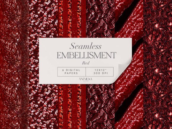 Red Embroidery Sequin Fabric Paper Seller Review