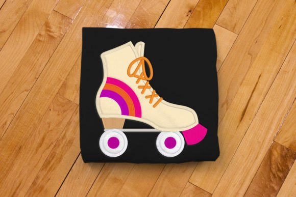 Retro Rollerskate Applique Embroidery for Seasonal Gifts